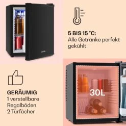 Happy Hour Minibar 5-15°C EEK G 25dB LED-Licht 14 Happy Hour Minibar 5-15°C EEK G 25dB LED-Licht -Klarstein Verkaufsgeschäft 10005400 DE 0004 usp