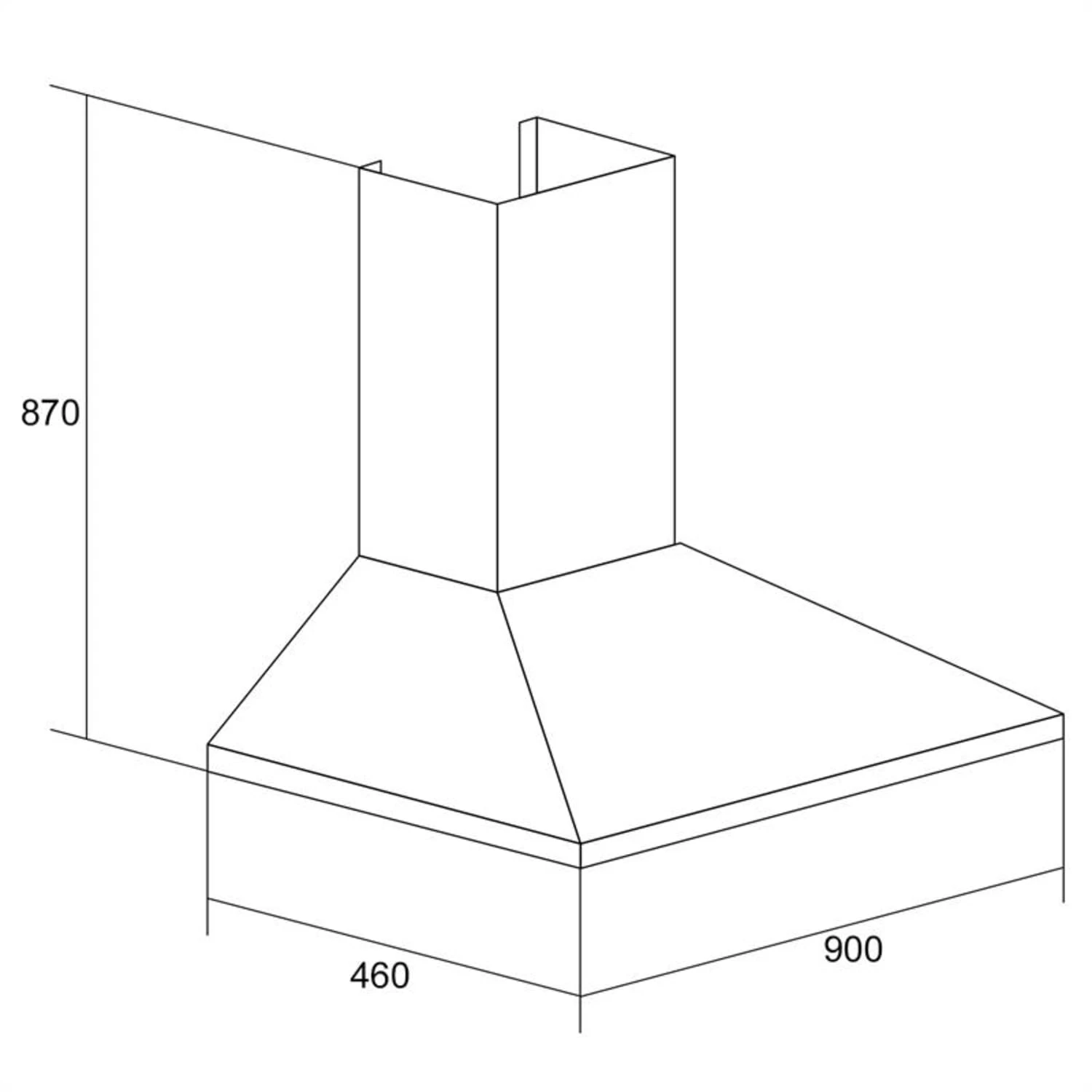 TR90WS Dunstabzugshaube Ablufthaube LED-Licht Edelstahl 90 Cm 340 M³/h 8 TR90WS Dunstabzugshaube Ablufthaube LED-Licht Edelstahl 90 Cm 340 M³/h – Bild 8