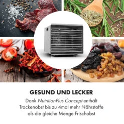 Fruit Jerky Steel 10 Dörrautomat 10 Etagen 1000 W Fläche: 1,5 M² Timer 12 Fruit Jerky Steel 10 Dörrautomat 10 Etagen 1000 W Fläche: 1,5 M² Timer -Klarstein Verkaufsgeschäft 10028437 de 0005 logo