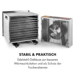 Fruit Jerky Steel 10 Dörrautomat 10 Etagen 1000 W Fläche: 1,5 M² Timer 14 Fruit Jerky Steel 10 Dörrautomat 10 Etagen 1000 W Fläche: 1,5 M² Timer -Klarstein Verkaufsgeschäft 10028437 de 0007 logo