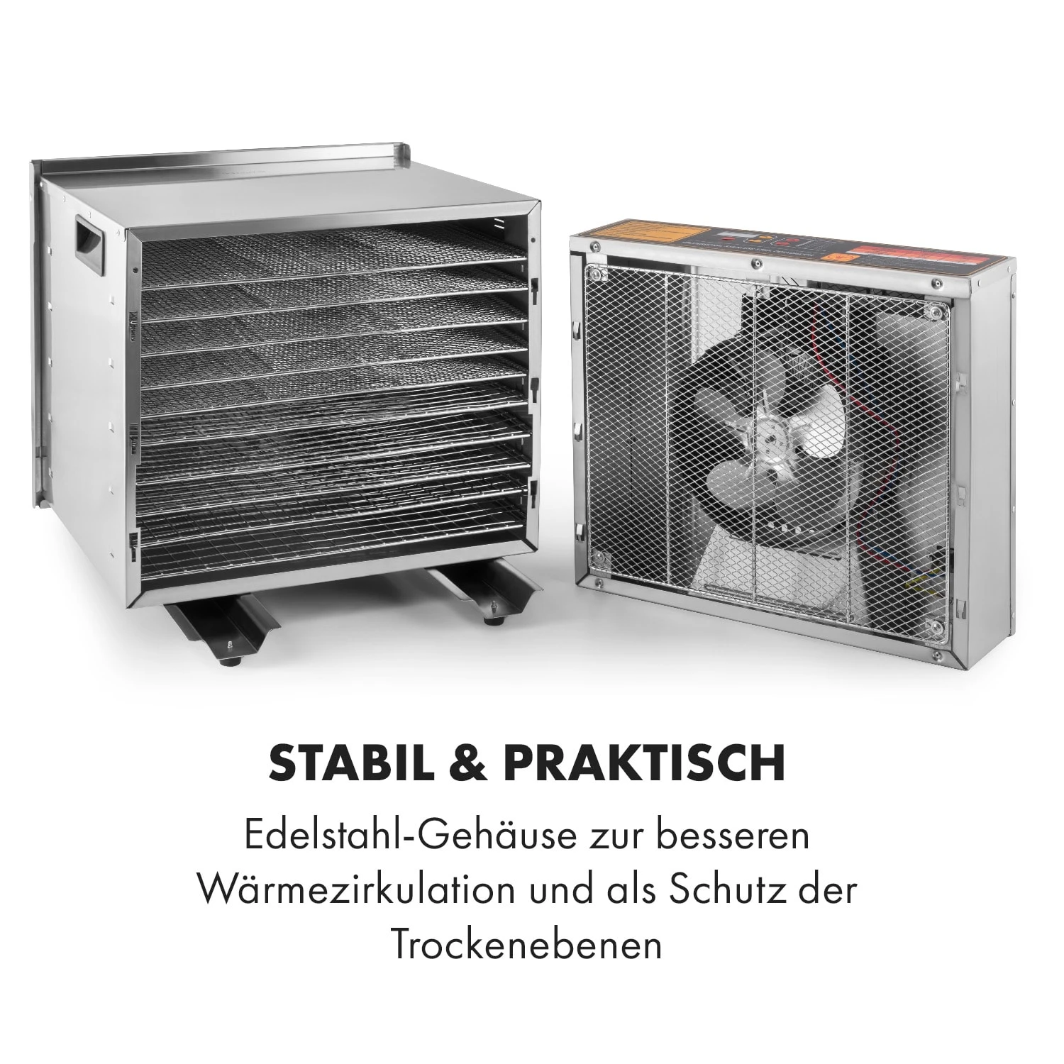 Fruit Jerky Steel 10 Dörrautomat 10 Etagen 1000 W Fläche: 1,5 M² Timer 7 Fruit Jerky Steel 10 Dörrautomat 10 Etagen 1000 W Fläche: 1,5 M² Timer – Bild 7