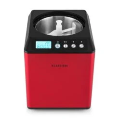 Vanilla Sky Eiscreme-Maschine Kompressor 2l 180W Edelstahl Rot -Klarstein Verkaufsgeschäft 10028874 yy 0005 front Klarstein Vanilla Sky Eismaschine
