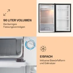 Alleinversorger Kühlschrank 91 Liter 2 Ebenen Thermostat Eisfach -Klarstein Verkaufsgeschäft 10030523 de 0003 logo