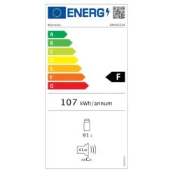 Alleinversorger Kühlschrank 91 Liter 2 Ebenen Thermostat Eisfach -Klarstein Verkaufsgeschäft 10030523 energy label