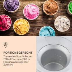 Schneeflöckchen Eiscremebereiter Thermoelektrisch 700ml Leise Weiß -Klarstein Verkaufsgeschäft 10031663 de 0005 logo