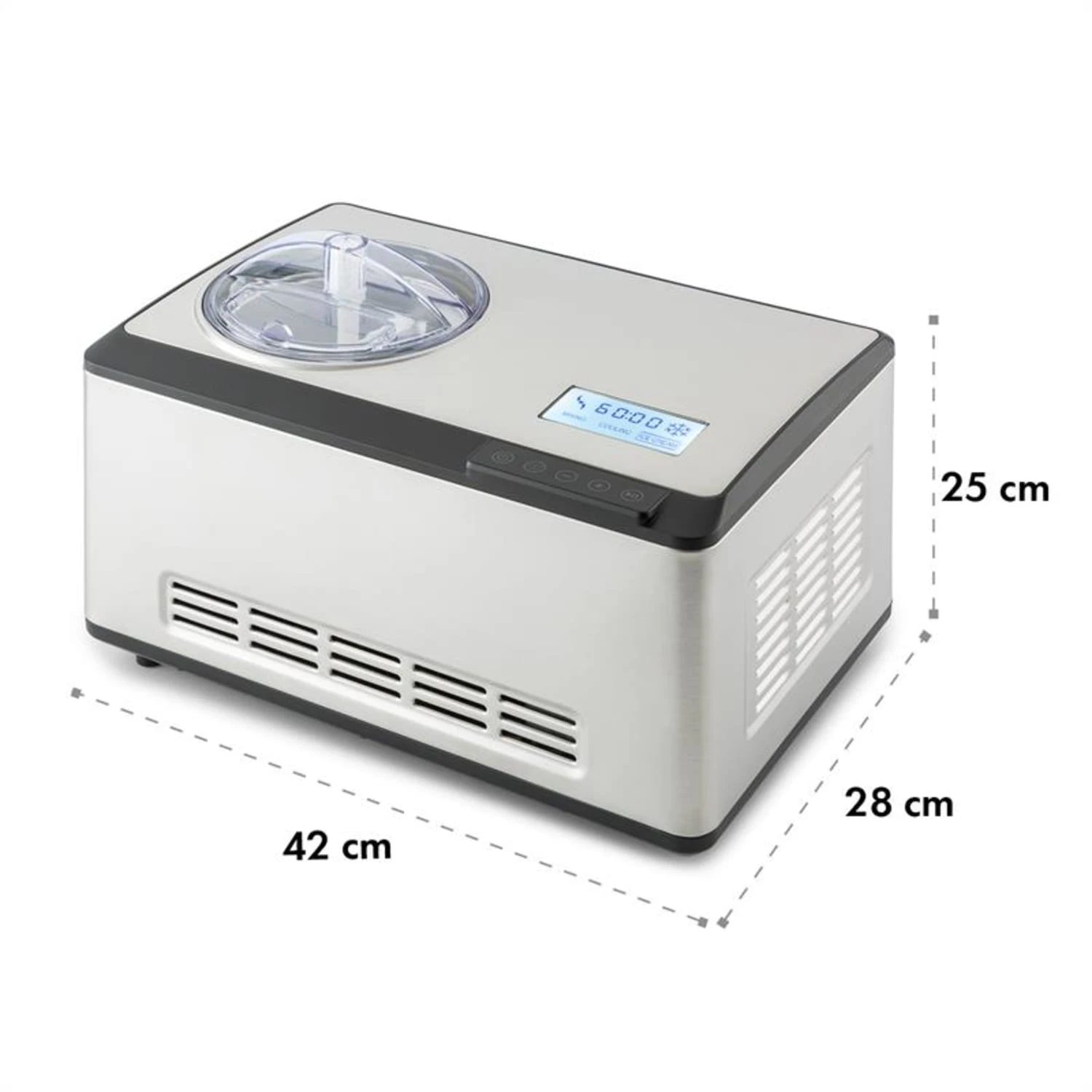 Dolce Bacio Eiscremebereiter Kompressor 2l LCD-Display Touch Edelstahl 10 Dolce Bacio Eiscremebereiter Kompressor 2l LCD-Display Touch Edelstahl – Bild 10