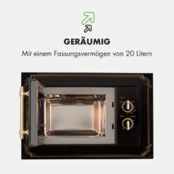 Victoria 20 Einbau-Mikrowelle, 20 L, 800 W, Grill: 1000 W, Schwarz -Klarstein Verkaufsgeschäft 10032591 de 0007 logo