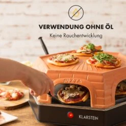 Capricciosa Pizzaofen 1500W Abdeckung Aus Terracotta Warmhaltefunktion -Klarstein Verkaufsgeschäft 10032597 de 0004 logo