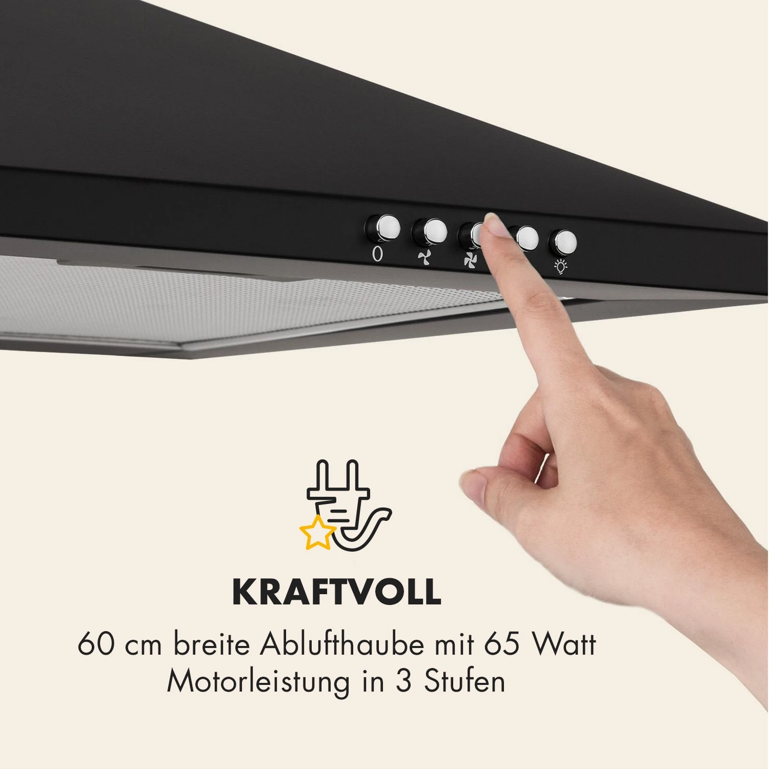 Zugspitze 60 Dunstabzugshaube Wandhaube 65W 310m³/h LED 6 Zugspitze 60 Dunstabzugshaube Wandhaube 65W 310m³/h LED – Bild 6