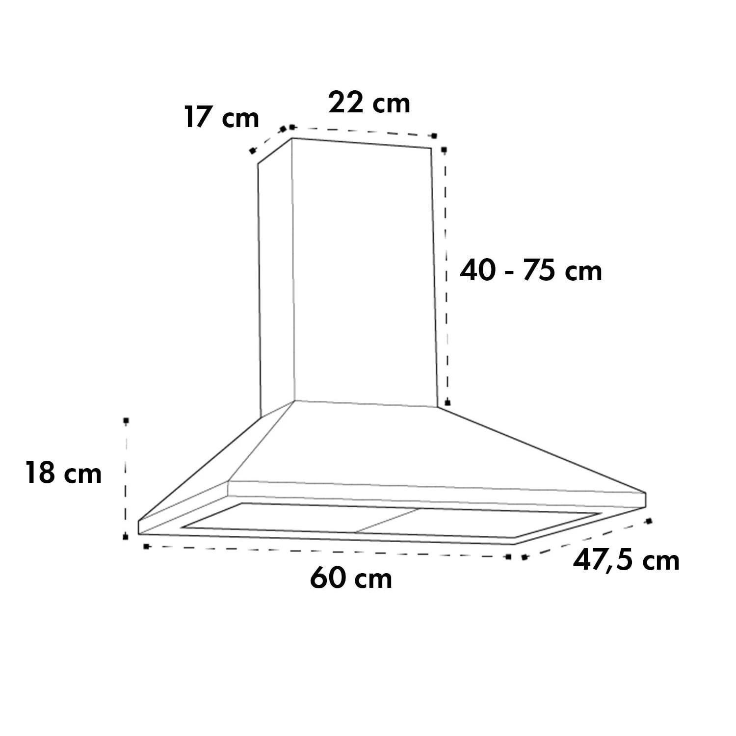 Zugspitze 60 Dunstabzugshaube Wandhaube 65W 310m³/h LED 7 Zugspitze 60 Dunstabzugshaube Wandhaube 65W 310m³/h LED – Bild 7