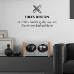 Hanoi 4 Uhrenbeweger, 4 Uhren, 3 Geschwindigkeiten, 4 Modi, Bambus 12 Hanoi 4 Uhrenbeweger, 4 Uhren, 3 Geschwindigkeiten, 4 Modi, Bambus -Klarstein Verkaufsgeschäft 10032798 de 0005 logo