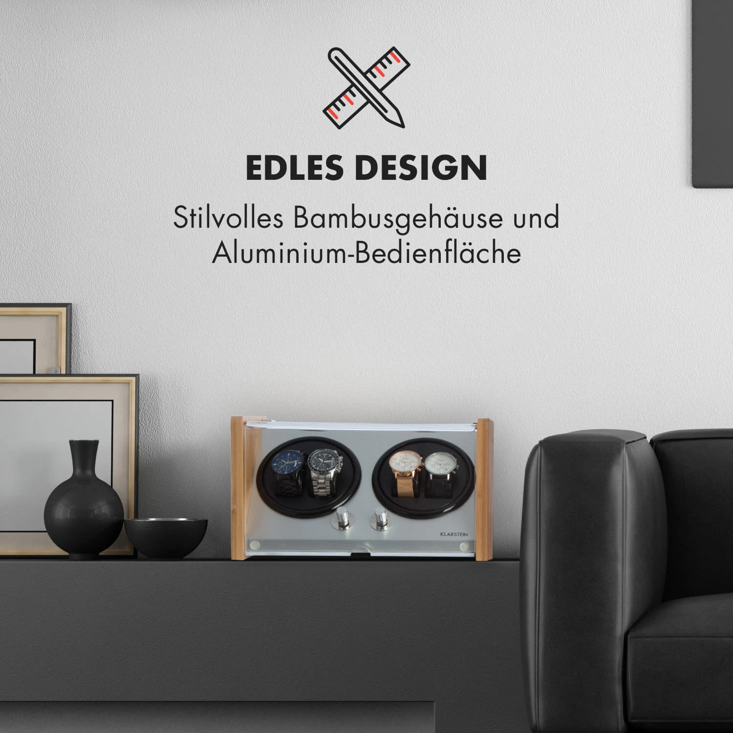 Hanoi 4 Uhrenbeweger, 4 Uhren, 3 Geschwindigkeiten, 4 Modi, Bambus 5 Hanoi 4 Uhrenbeweger, 4 Uhren, 3 Geschwindigkeiten, 4 Modi, Bambus – Bild 5