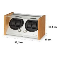 Hanoi 4 Uhrenbeweger, 4 Uhren, 3 Geschwindigkeiten, 4 Modi, Bambus 15 Hanoi 4 Uhrenbeweger, 4 Uhren, 3 Geschwindigkeiten, 4 Modi, Bambus -Klarstein Verkaufsgeschäft 10032798 yy 0008 logo Klarstein Hanoi 4 Uhrenbeweger 4 Uhren bambus