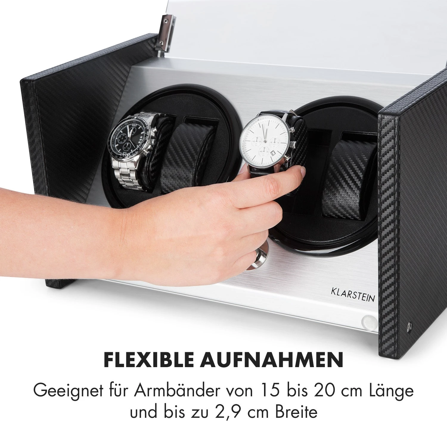 Tokyo 4 Uhrenbeweger, 4 Uhren, 3 Geschwindigkeiten, 4 Modi, Schwarz 7 Tokyo 4 Uhrenbeweger, 4 Uhren, 3 Geschwindigkeiten, 4 Modi, Schwarz – Bild 7