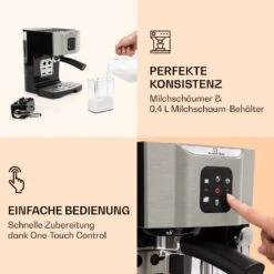 BellaVita Kaffeemaschine 3-in-1 1450 W 20 Bar Milchschäumer -Klarstein Verkaufsgeschäft 10032806 de 0003 logo