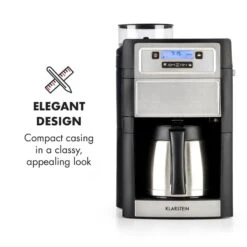 Aromatica II Thermo Kaffeemaschine, Mahlwerk, 1,25 L, Silber -Klarstein Verkaufsgeschäft 10032875 yy 0003 logo Klarstein Aromatica II Thermo Kaffeemaschine silber