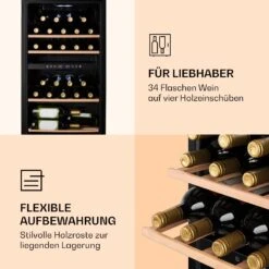 Barossa 34 Duo Weinkühlschrank 34 Fl 80 Ltr 2 Zonen Touch-Steuerung 12 Barossa 34 Duo Weinkühlschrank 34 Fl 80 Ltr 2 Zonen Touch-Steuerung -Klarstein Verkaufsgeschäft 10032920 de 0005 logo
