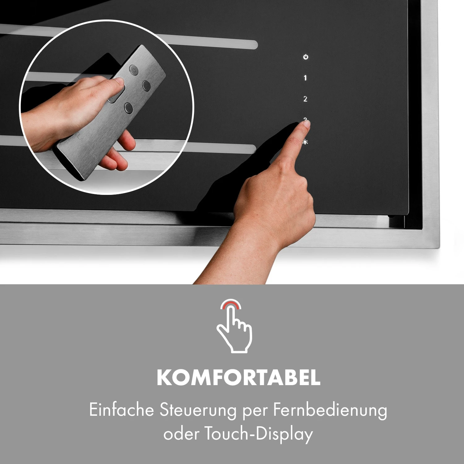 High Line Deckenhaube 77 Cm 410 M3/h 75W 3 Stufen Fernbedienung 3 High Line Deckenhaube 77 Cm 410 M3/h 75W 3 Stufen Fernbedienung – Bild 3