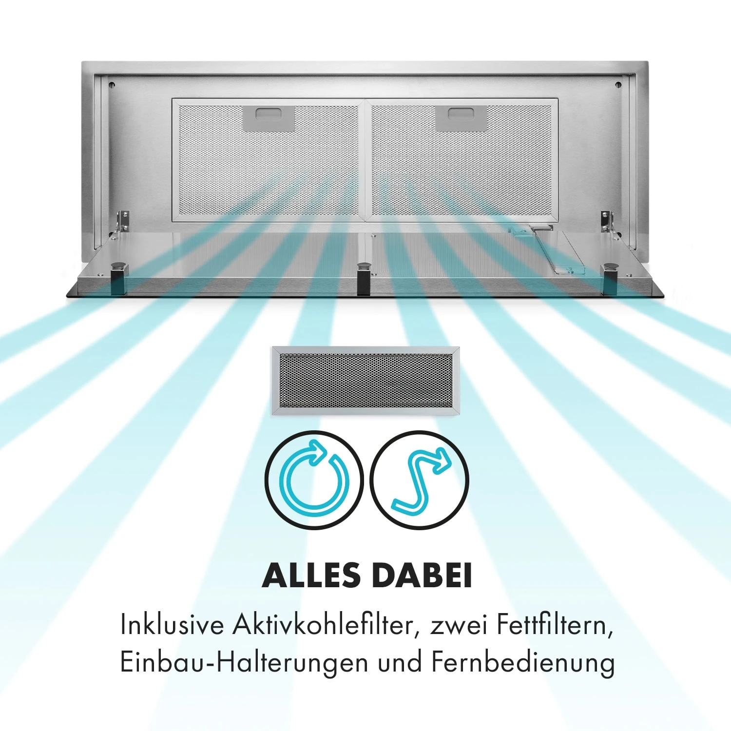 High Line Deckenhaube 77 Cm 410 M3/h 75W 3 Stufen Fernbedienung 9 High Line Deckenhaube 77 Cm 410 M3/h 75W 3 Stufen Fernbedienung – Bild 9