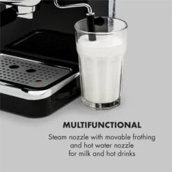 Espressionata Gusto Espressomaschine 1100W 15 Bar Druck Schwarz -Klarstein Verkaufsgeschäft 10033209 yy 0007 logo Klarstein Espressionata Gusto Espressomaschine