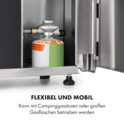 Crossfire Vertikaler Gasgrill 800°C Infrarot-Brenner 12.000 BTU Silber -Klarstein Verkaufsgeschäft 10033288 de 0004 logo