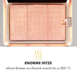 Crossfire Vertikaler Gasgrill 800°C Infrarot-Brenner 12.000 BTU Silber -Klarstein Verkaufsgeschäft 10033288 de 0005 logo