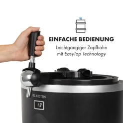 Tap2Go Mobile 2-in1 Bierzapfanlage Mit Getränkekühler 5l/13l Schwarz 15 Tap2Go Mobile 2-in1 Bierzapfanlage Mit Getränkekühler 5l/13l Schwarz -Klarstein Verkaufsgeschäft 10034006 de 0007 logo