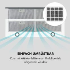 Mariana 90 Flachschirmhaube 500 M³/h Abluft LED Weiß -Klarstein Verkaufsgeschäft 10034116 de 0006 logo