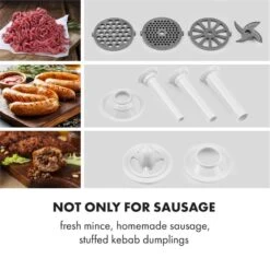 Kraftprotz Elektrischer Fleischwolf 700 W Kupfermotor Edelstahl -Klarstein Verkaufsgeschäft 10034215 yy 0003 logo Klarstein Kraftprotz elektrischer Fleischwolf weiss