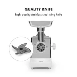 Kraftprotz Elektrischer Fleischwolf 700 W Kupfermotor Edelstahl -Klarstein Verkaufsgeschäft 10034215 yy 0004 logo Klarstein Kraftprotz elektrischer Fleischwolf weiss