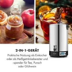 KonfiStar 50 Digital Einkocher Getränkespender 2500W 50L 100°C 180min 16 KonfiStar 50 Digital Einkocher Getränkespender 2500W 50L 100°C 180min -Klarstein Verkaufsgeschäft 10034240 de 0007 logo