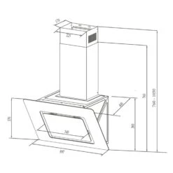 Sofia 90 Dunstabzugshaube Kopffrei 300 M³/h Touch-Control Glasfront -Klarstein Verkaufsgeschäft 10034260 yy 0010 logo Klarstein Sofia 90 Dunstabzugshaube 90cm schwarz