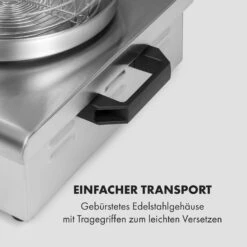 Wurstfabrik Pro 550 Hot Dog Maker 550W 2 Spieße 5L 30-100°C Edelstahl -Klarstein Verkaufsgeschäft 10034453 de 0007 logo