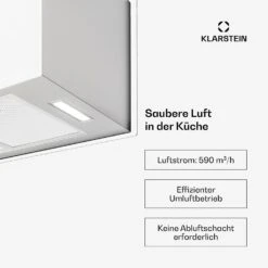Kronleuchter XL Inselabzugshaube 90cm Umluft 590m³/h LED Touch Weiß 11 Kronleuchter XL Inselabzugshaube 90cm Umluft 590m³/h LED Touch Weiß -Klarstein Verkaufsgeschäft 10034523 de 0003 usp