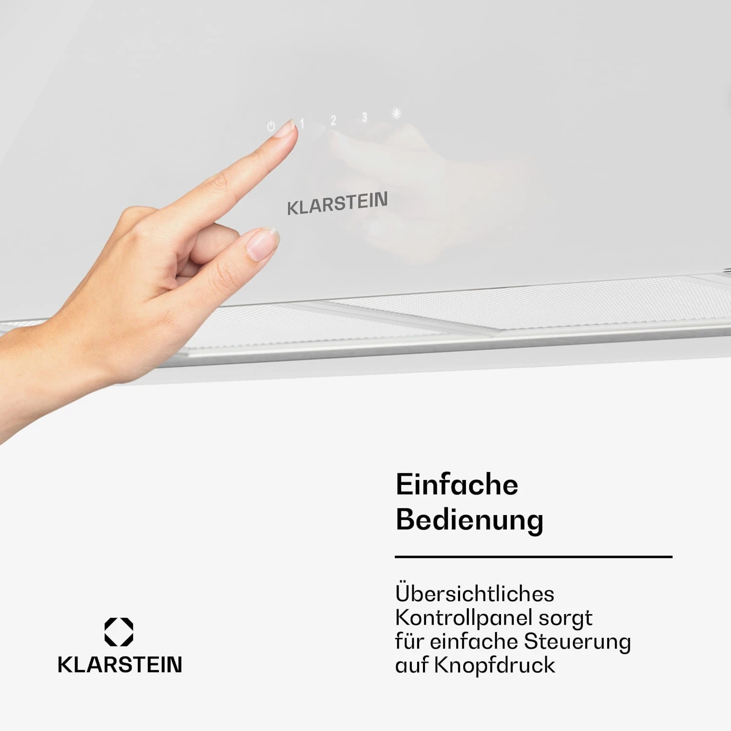 Kronleuchter XL Inselabzugshaube 90cm Umluft 590m³/h LED Touch Weiß 4 Kronleuchter XL Inselabzugshaube 90cm Umluft 590m³/h LED Touch Weiß – Bild 4