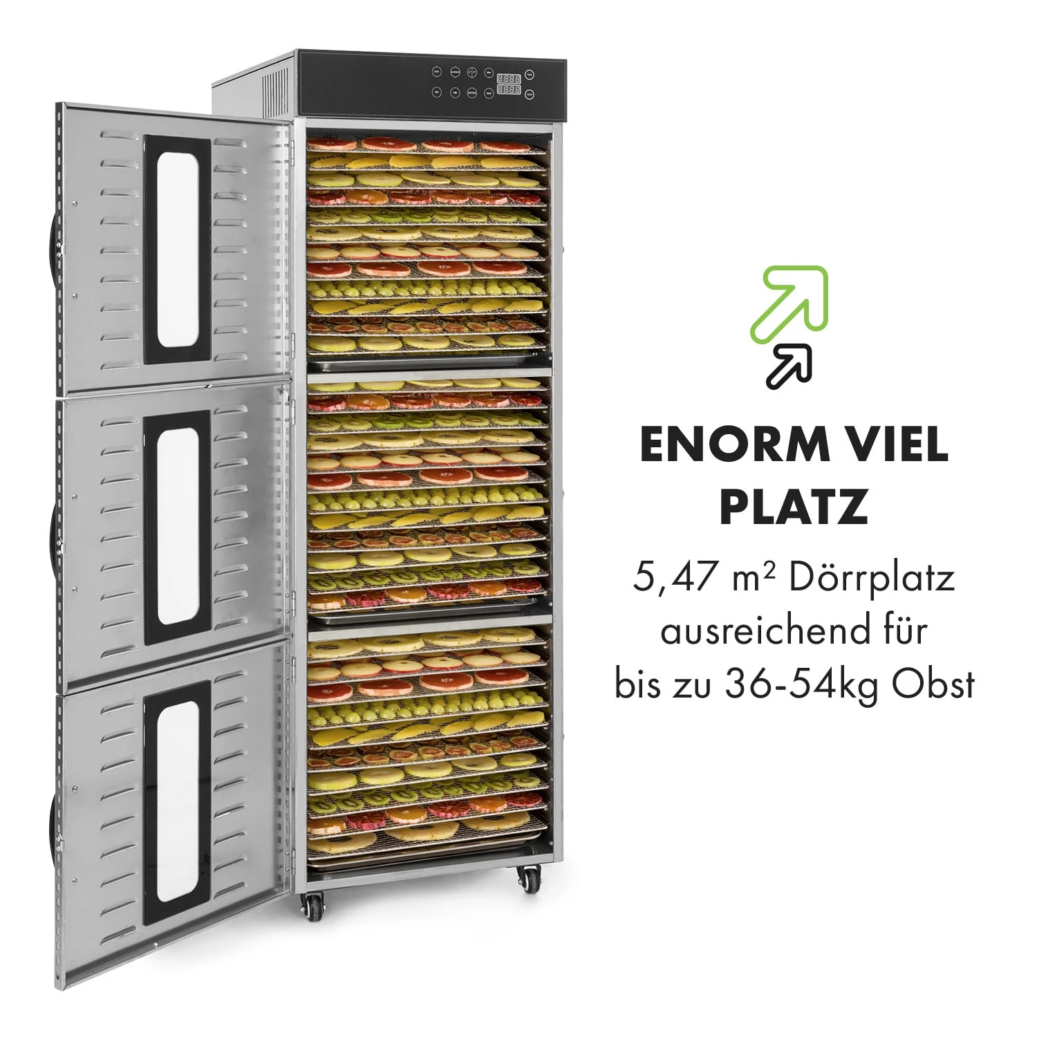 Master Jerky 550 Dörrautomat 2400W 40-90 °C 24h-Timer Edelstahl Silber 6 Master Jerky 550 Dörrautomat 2400W 40-90 °C 24h-Timer Edelstahl Silber – Bild 6