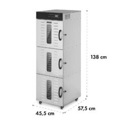 Master Jerky 550 Dörrautomat 2400W 40-90 °C 24h-Timer Edelstahl Silber 15 Master Jerky 550 Dörrautomat 2400W 40-90 °C 24h-Timer Edelstahl Silber -Klarstein Verkaufsgeschäft 10034546 yy 0008 dimensions