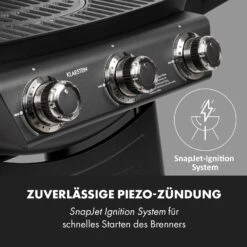 Vanquish Gasgrill 3 Edelstahlbrenner 3 X 3 KW 63,5 X 45 Cm Grillfläche -Klarstein Verkaufsgeschäft 10034805 de 0007 logo