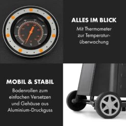 Vanquish Gasgrill 3 Edelstahlbrenner 3 X 3 KW 63,5 X 45 Cm Grillfläche -Klarstein Verkaufsgeschäft 10034805 de 0008 logo