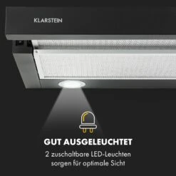 Viola Dunstabzugshaube Edelstahl 59,6 Cm 612m³/h EEK A Schwarz -Klarstein Verkaufsgeschäft 10034863 de 0005 logo