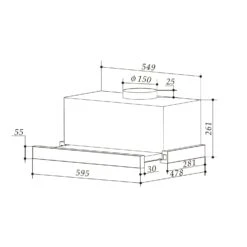 Viola Dunstabzugshaube Edelstahl 59,6 Cm 612m³/h EEK A Schwarz -Klarstein Verkaufsgeschäft 10034863 yy 0008 logo