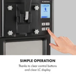 Sweet Sundae Eiscrememaschine Kompressor 1,5l Edelstahl Schwarz -Klarstein Verkaufsgeschäft 10034911 uk 0007 logo Klarstein Sahnehaeubchen Eiscrememaschine schwarz