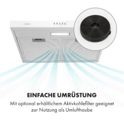 Contempo Unterbau-Dunstabzugshaube 60cm 175m³/h LED Edelstahl Acryl Weiß -Klarstein Verkaufsgeschäft 10034960 de 0003 logo