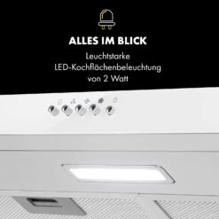 Contempo Unterbau-Dunstabzugshaube 60cm 175m³/h LED Edelstahl Acryl Weiß -Klarstein Verkaufsgeschäft 10034960 de 0006 logo