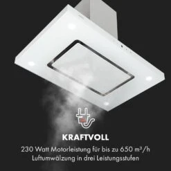 Valeria Inselhaube 90cm 650m³/h Touch EEC A LED Glas Edelstahl -Klarstein Verkaufsgeschäft 10034974 de 0006 logo