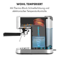 Futura Espressomaker 20 Bar 1450 Watt 20 Bar Wassertank: 1,25 Liter Rostfreier Edelstahl 12 Futura Espressomaker 20 Bar 1450 Watt 20 Bar Wassertank: 1,25 Liter Rostfreier Edelstahl -Klarstein Verkaufsgeschäft 10035183 de 0003 logo