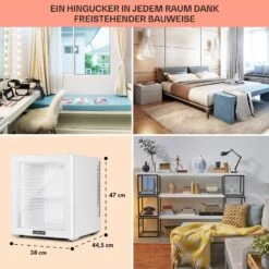 Brooklyn 32 Mini-Kühlschrank Glastür LED Ablage 12 Brooklyn 32 Mini-Kühlschrank Glastür LED Ablage -Klarstein Verkaufsgeschäft 10035225 DE 0006 usp