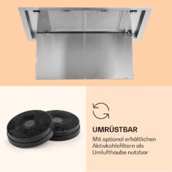 Remy Brilliant Edition Inselhaube 90cm 609 M³/h EEK A LED Glas 13 Remy Brilliant Edition Inselhaube 90cm 609 M³/h EEK A LED Glas -Klarstein Verkaufsgeschäft 10035477 de 0006 logo