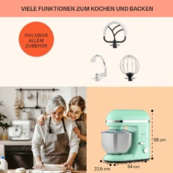 Bella Elegance Küchenmaschine 2000W 2,7PS 5,2 Ltr Edelstahl BPA-frei 11 Bella Elegance Küchenmaschine 2000W 2,7PS 5,2 Ltr Edelstahl BPA-frei -Klarstein Verkaufsgeschäft 10035520 de 0005 usp