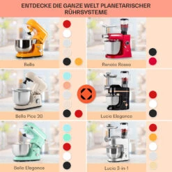 Bella Elegance Küchenmaschine 2000W 2,7PS 5,2 Ltr Edelstahl BPA-frei 13 Bella Elegance Küchenmaschine 2000W 2,7PS 5,2 Ltr Edelstahl BPA-frei -Klarstein Verkaufsgeschäft 10035520 de 0007 usp